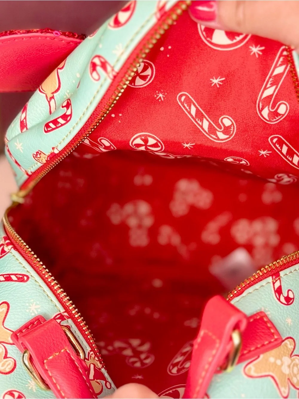 Loungefly Disney Mint Red Candy Peppermint Mini Backpack